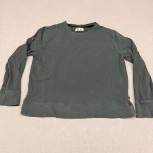 American Giant Sweatshirt Womens M Green Cotton Blend Crew Neck Pullover Casual